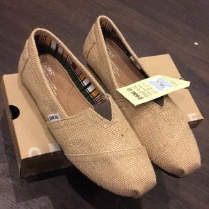 Toms Classic - Natural Burlap - 9 - Brand New